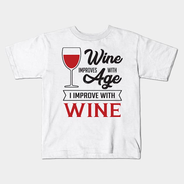 Wine Hot Ticket Kids T-Shirt by designdaking